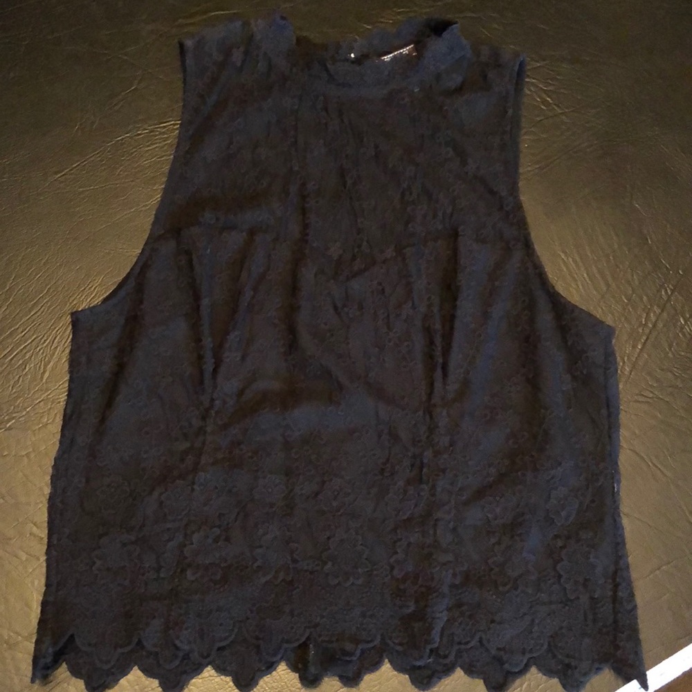 Black Lace Crop Top